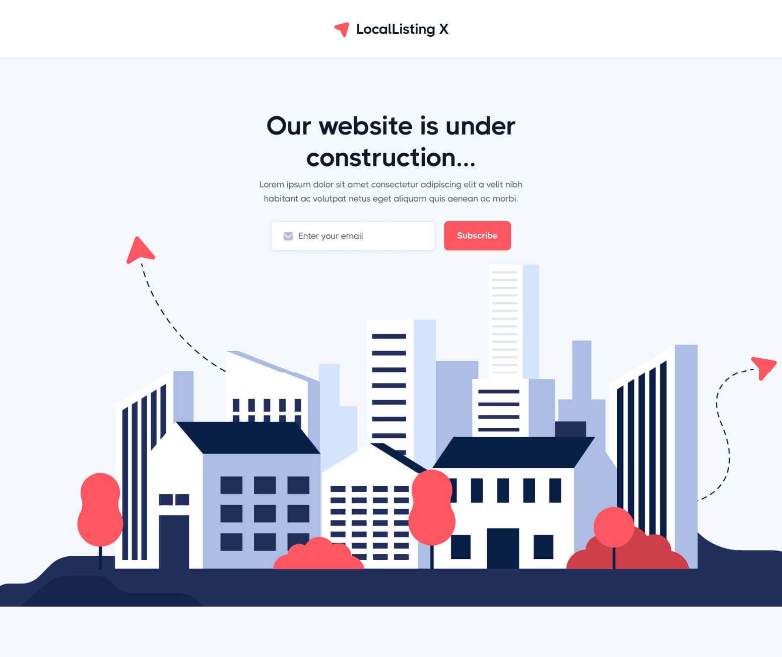 LocalListing X - Coming Soon Page - Webflow Template