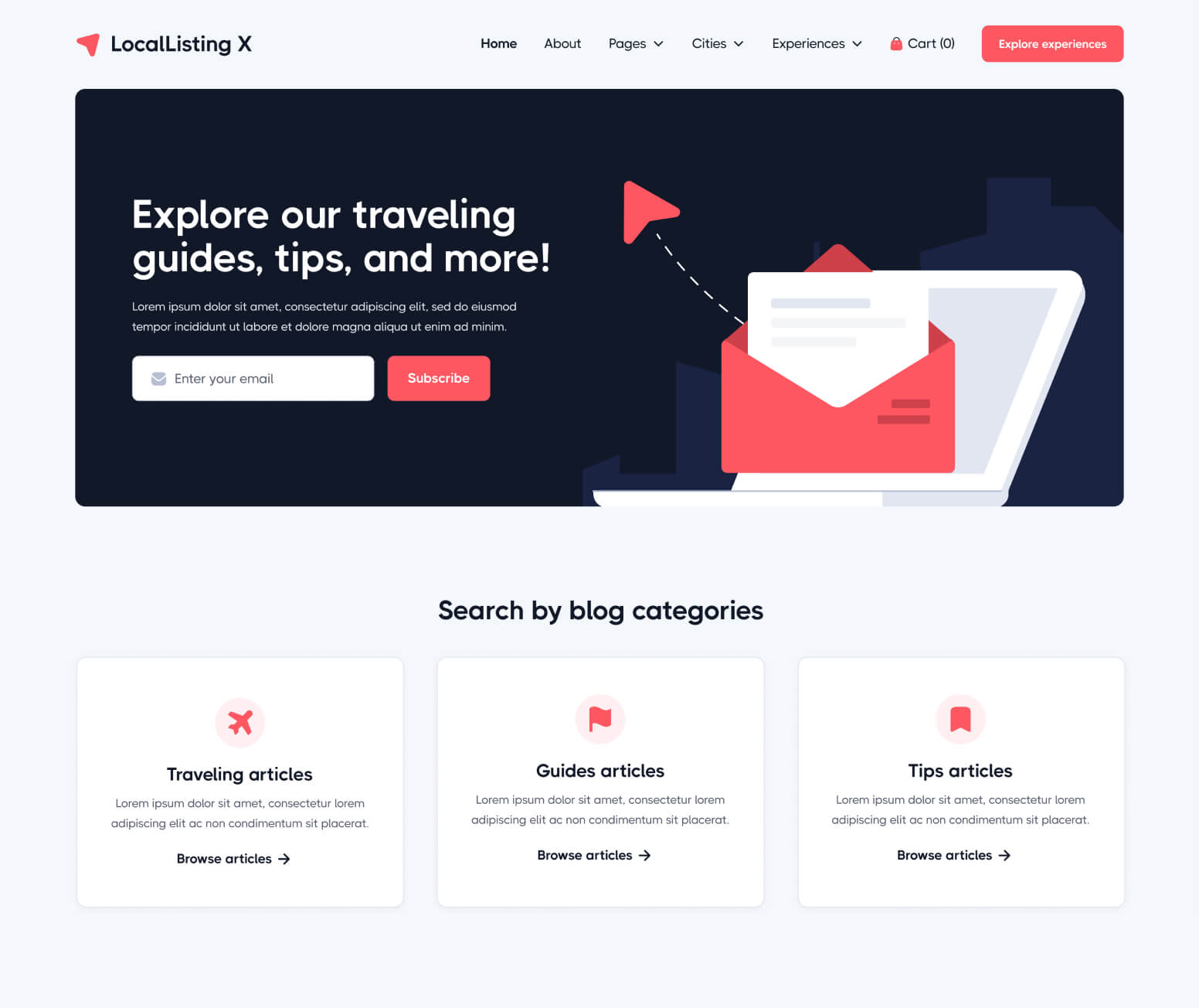 LocalListing X - Blog V3 Page - Webflow Template