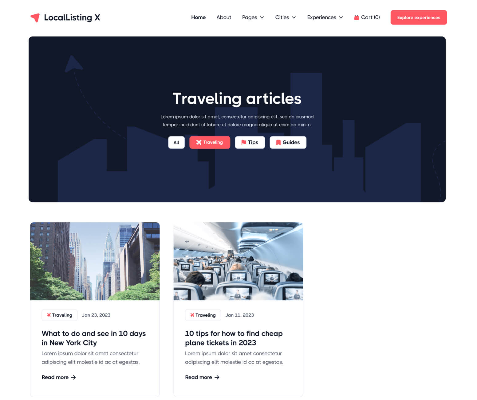 LocalListing X - Blog Category Page - Webflow Template