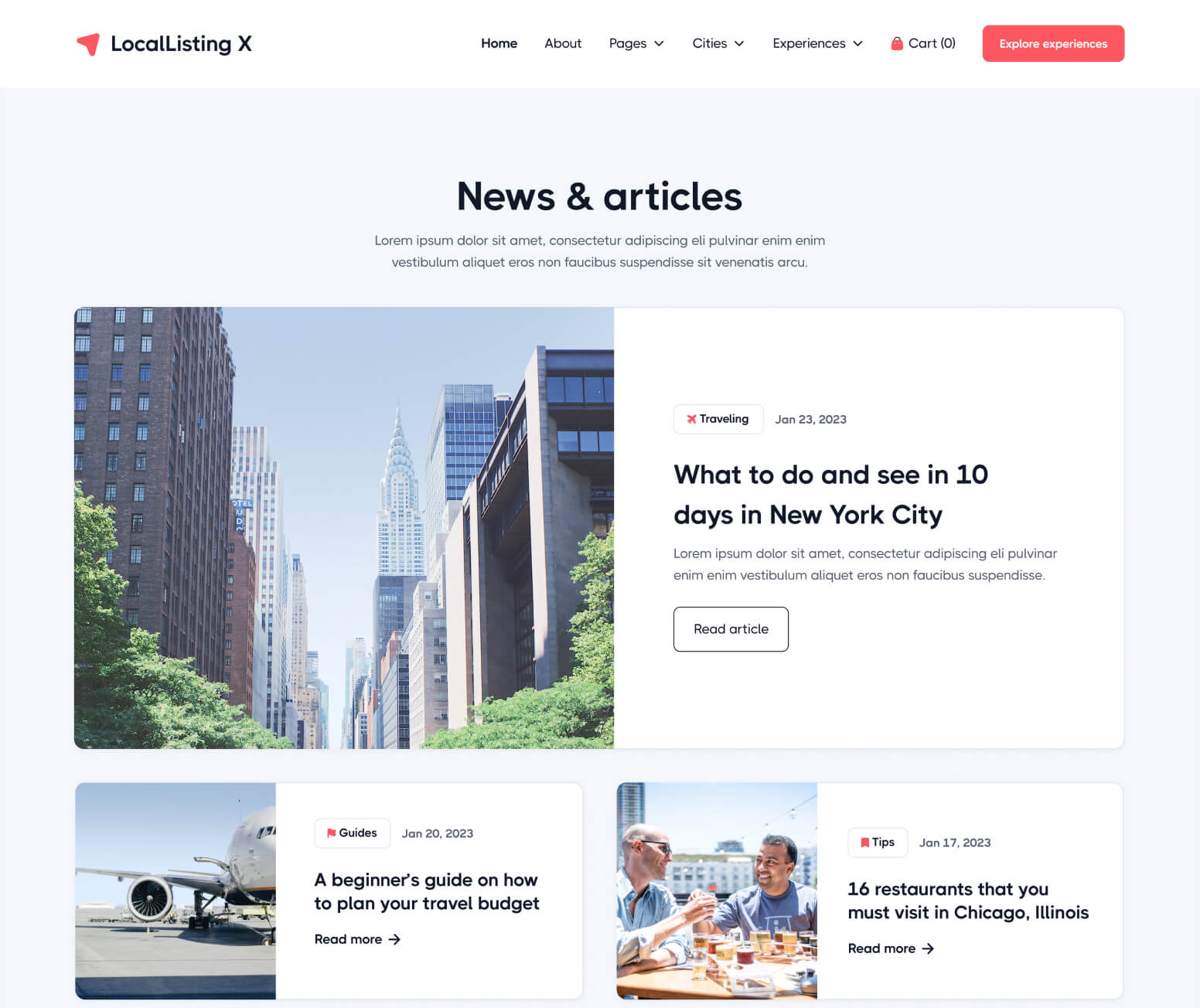 LocalListing X - Blog V2 Page - Webflow Template