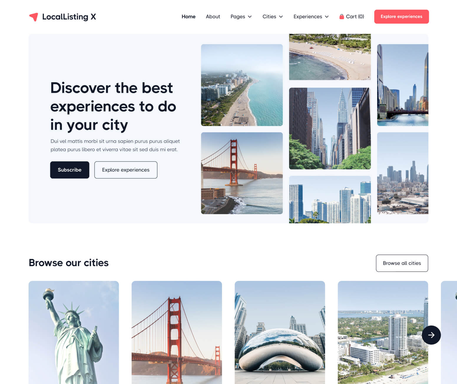 LocalListing X - Home V1 Page - Webflow Template