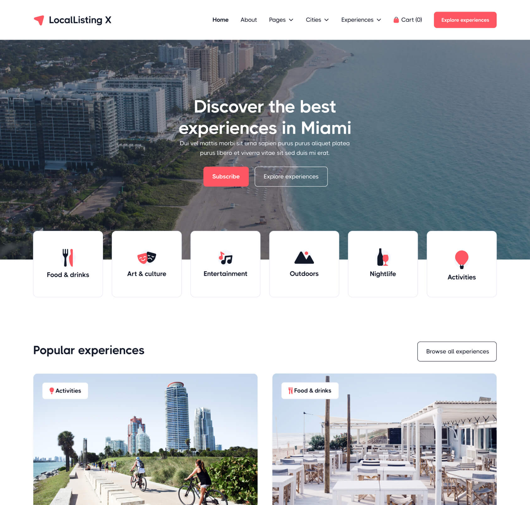 LocalListing X - Home V2 Page - Directory Webflow Template