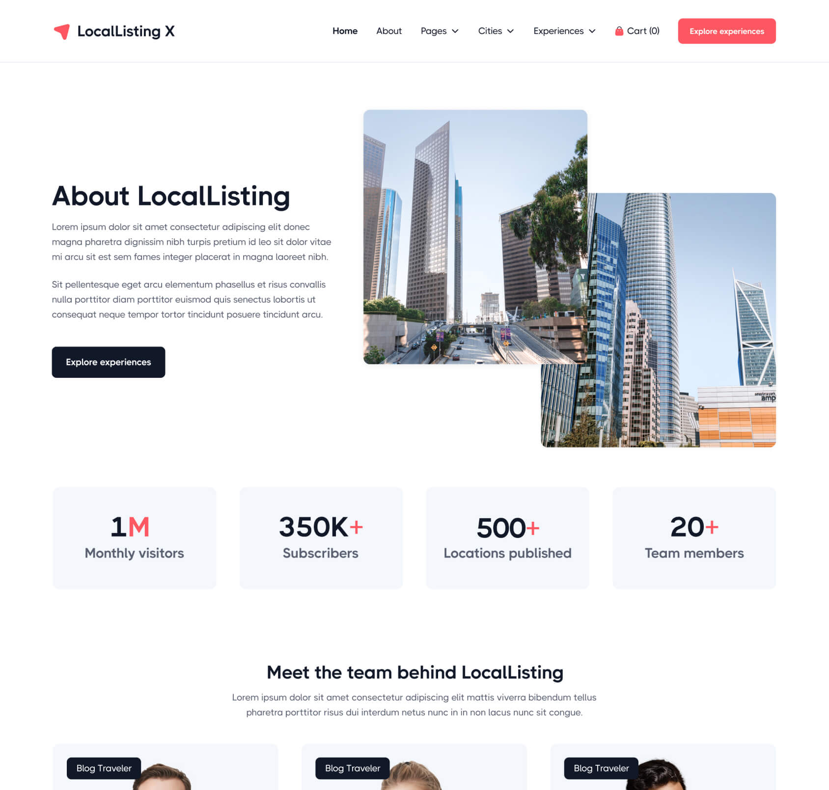 LocalListing X - About Page - Webflow Template
